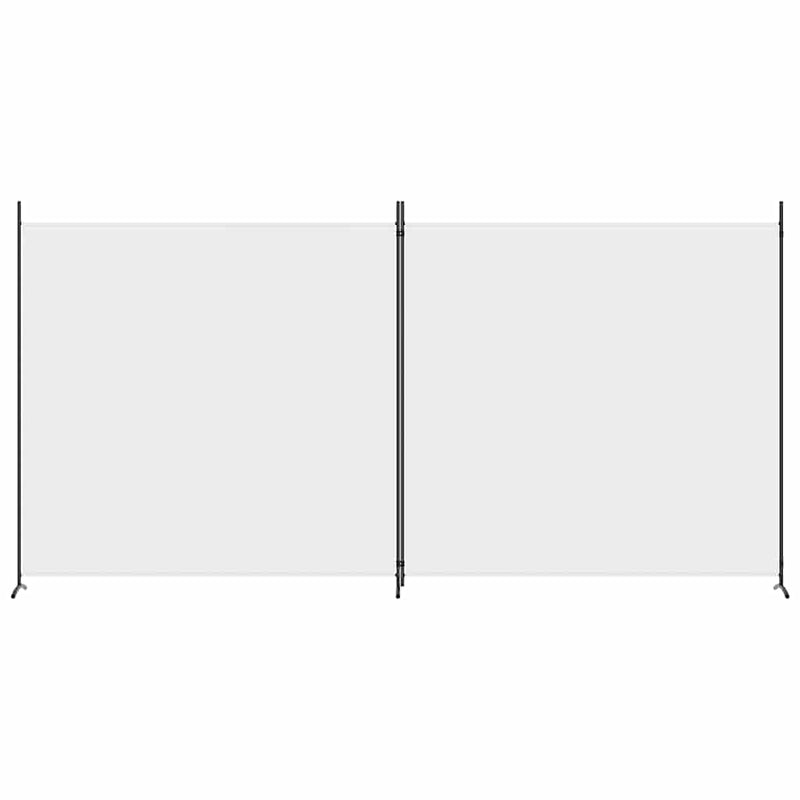 vidaXL 2-Panel Room Divider White 348x180 cm Fabric