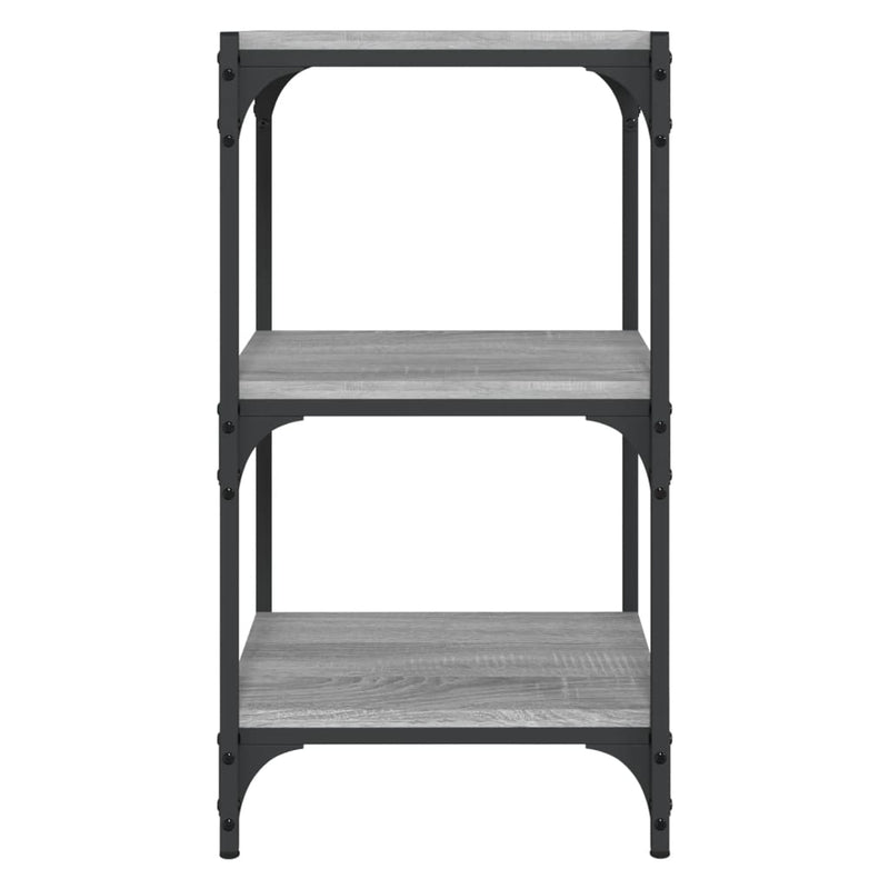 vidaXL Book Cabinet Grey Sonoma 40x33x70.5 cm Engineered Wood and Steel