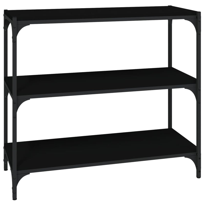 vidaXL Book Cabinet Black 80x33x70.5 cm Engineered Wood and Steel