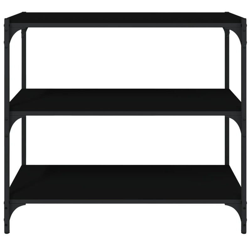 vidaXL Book Cabinet Black 80x33x70.5 cm Engineered Wood and Steel