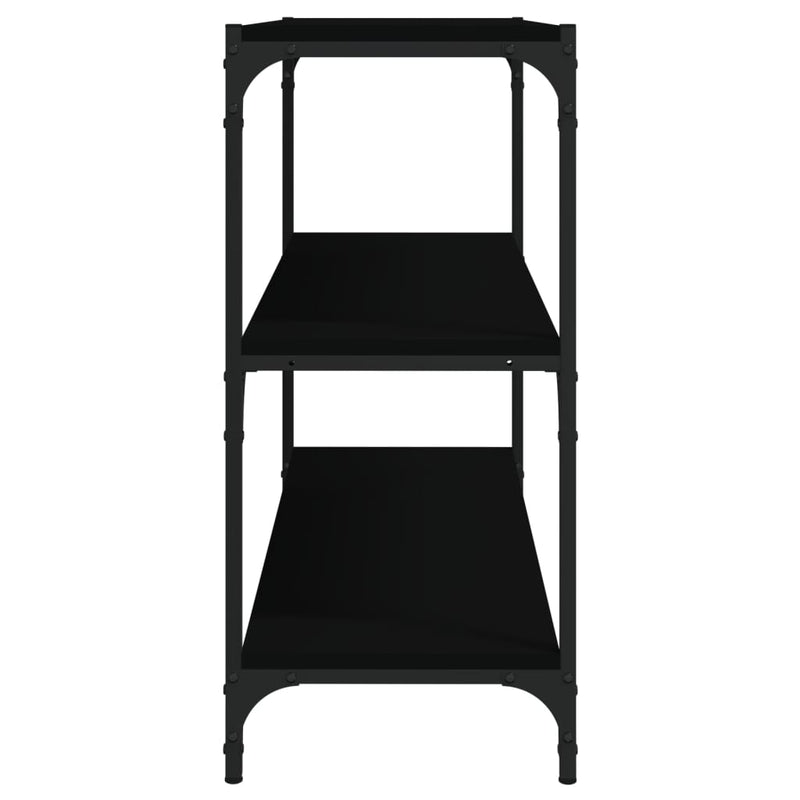 vidaXL Book Cabinet Black 80x33x70.5 cm Engineered Wood and Steel