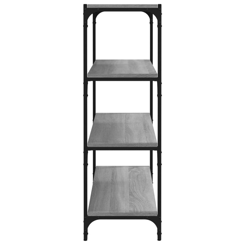 vidaXL Book Cabinet Grey Sonoma 80x33x100 cm Engineered Wood and Steel