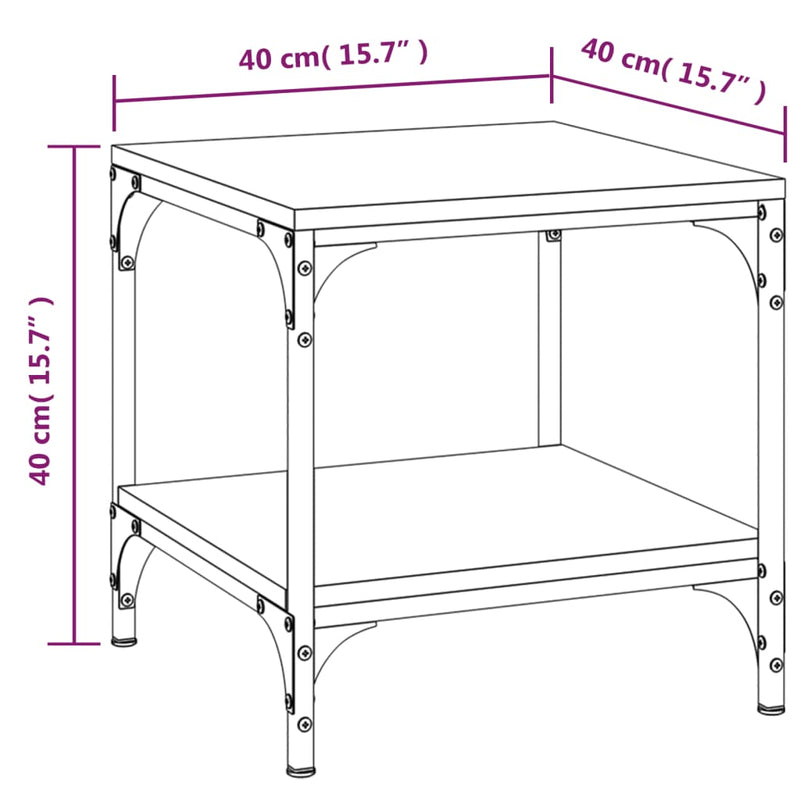 vidaXL Side Tables 2 pcs Grey Sonoma 40x40x40 cm Engineered Wood