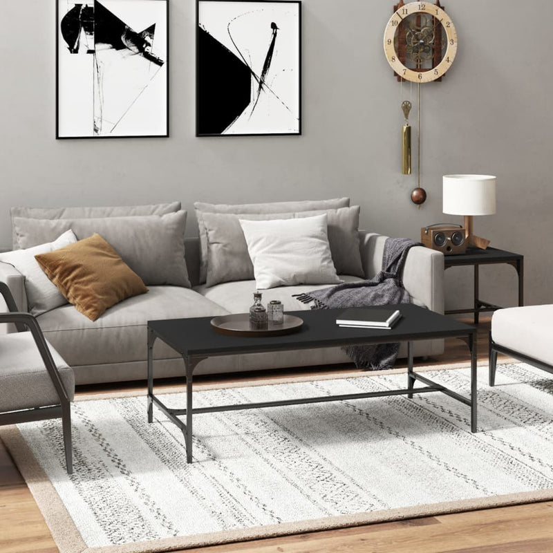 vidaXL Coffee Table Black 80x50x35 cm Engineered Wood