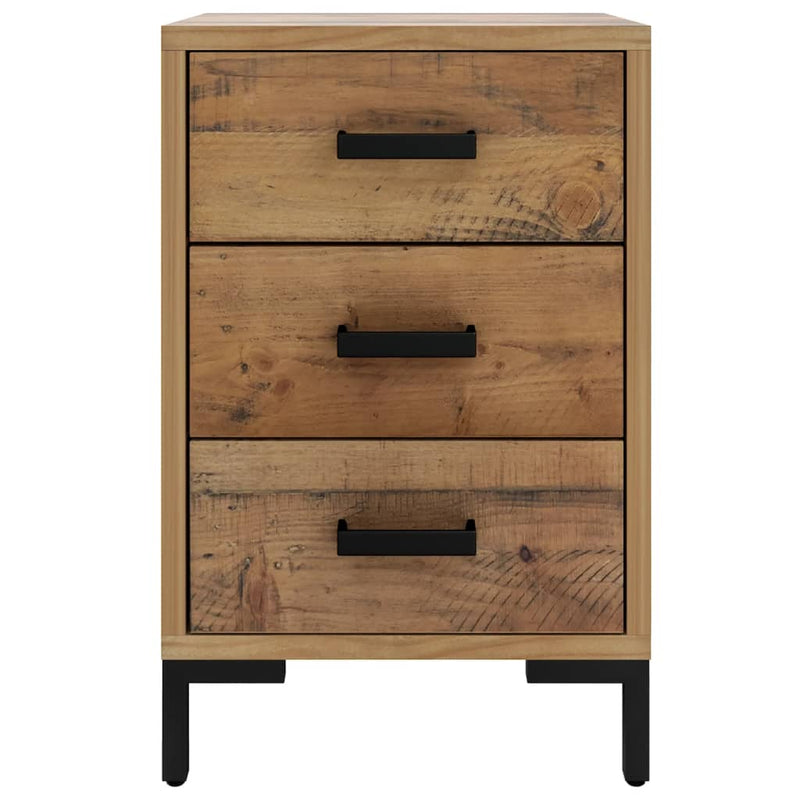 vidaXL Bedside Cabinet Brown 40x30x55 cm Solid Pinewood