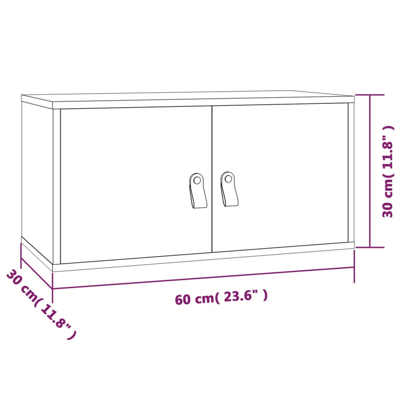 vidaXL Wall Cabinets 2 pcs 60x30x30 cm Solid Wood Pine