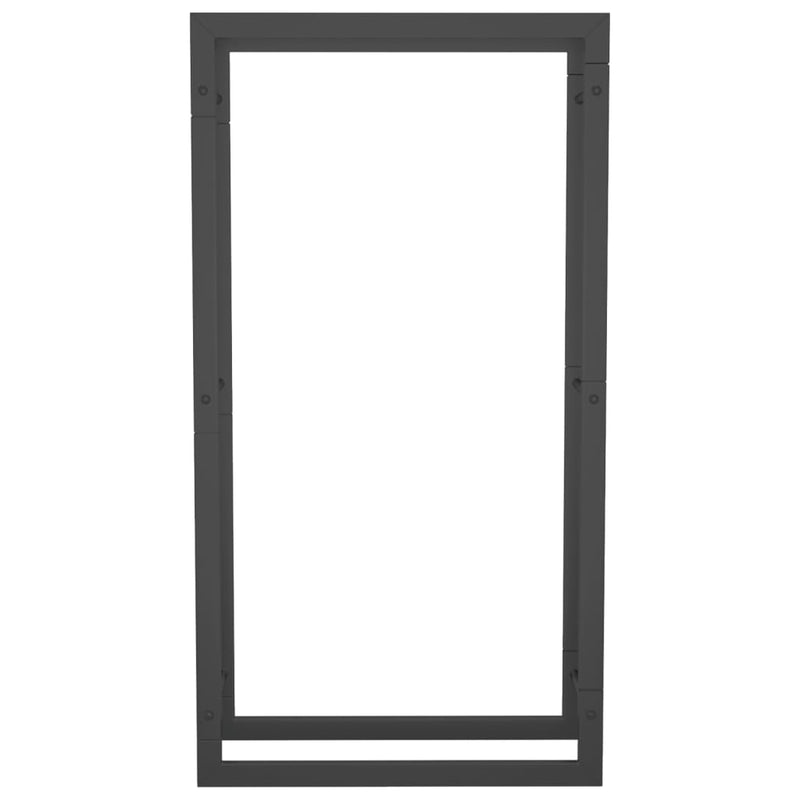 vidaXL Firewood Rack Matt Black 50x28x94 cm Steel