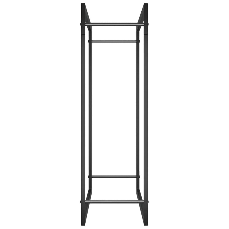 vidaXL Firewood Rack Matt Black 80x28x86 cm Steel
