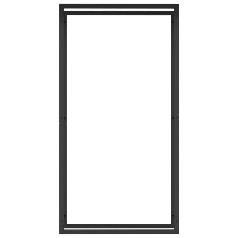 vidaXL Firewood Rack Matt Black 80x28x154 cm Steel