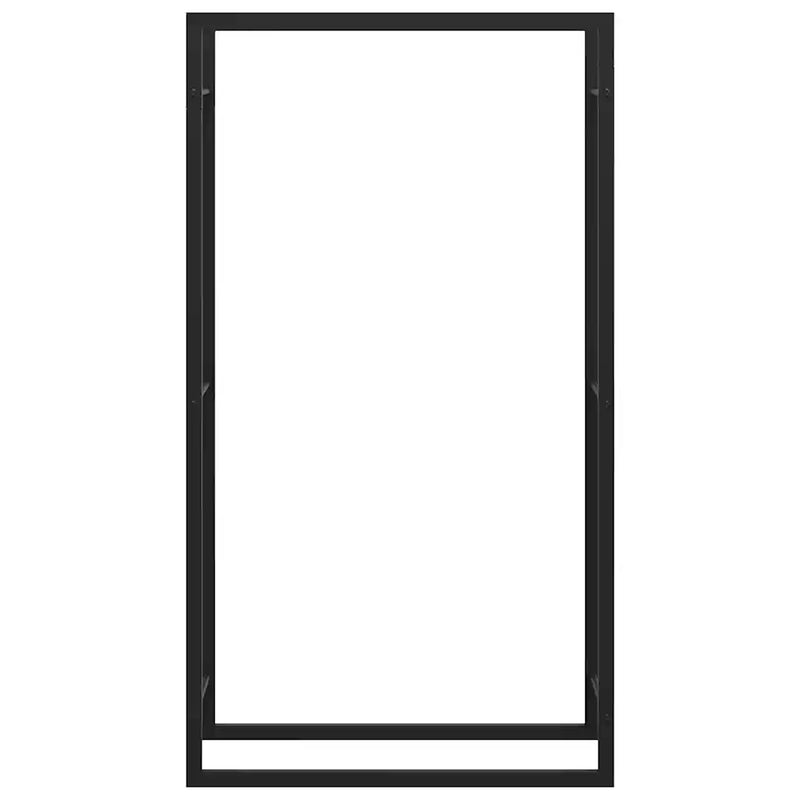 Firewood Rack Matt Black 80x28x154 cm Steel