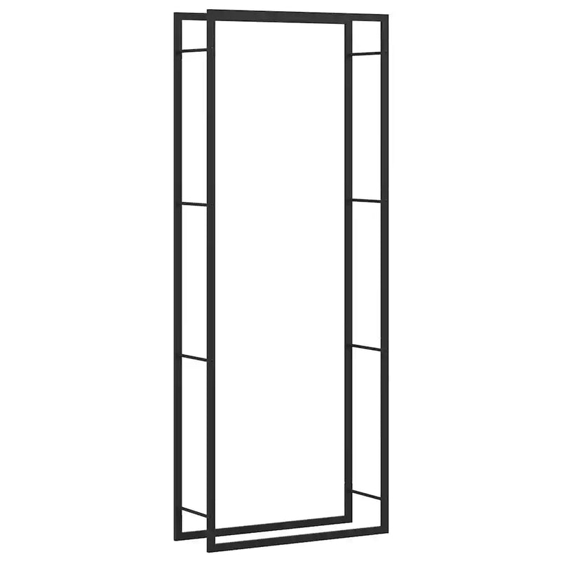 Firewood Rack Matt Black 80x28x222 cm Steel