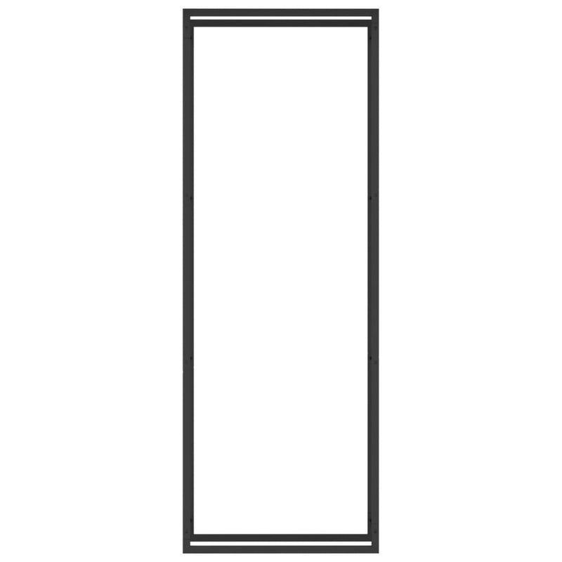 vidaXL Firewood Rack Matt Black 80x28x222 cm Steel