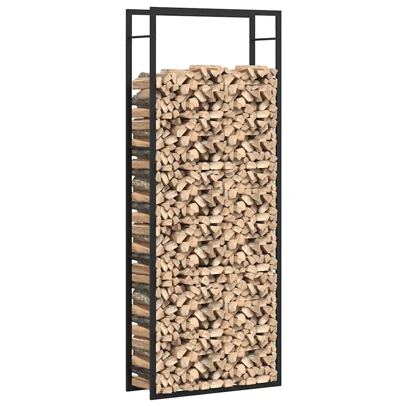 Firewood Rack Matt Black 80x28x222 cm Steel