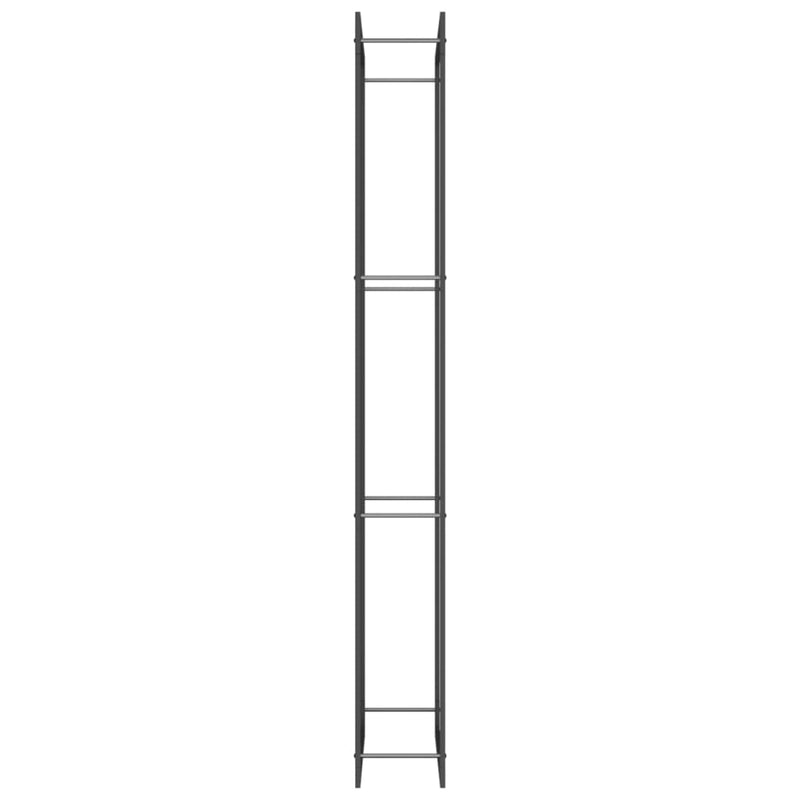 vidaXL Firewood Rack Matt Black 80x28x222 cm Steel