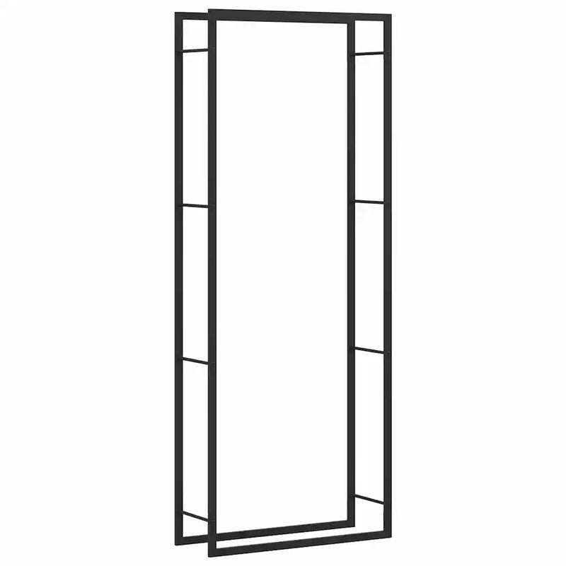 Firewood Rack Matt Black 80x28x222 cm Steel