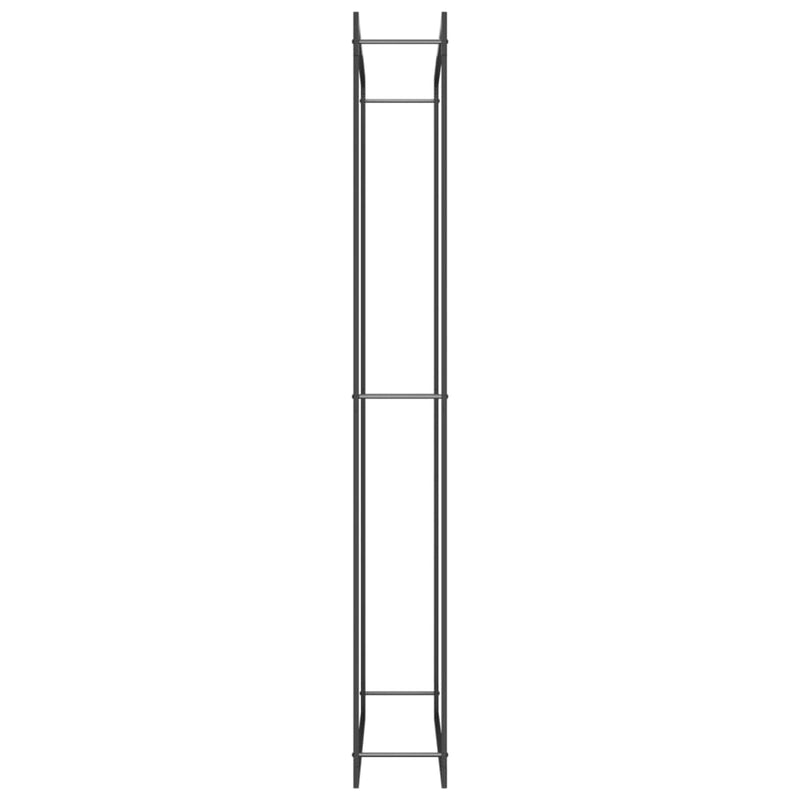 vidaXL Firewood Rack Matt Black 110x28x214 cm Steel