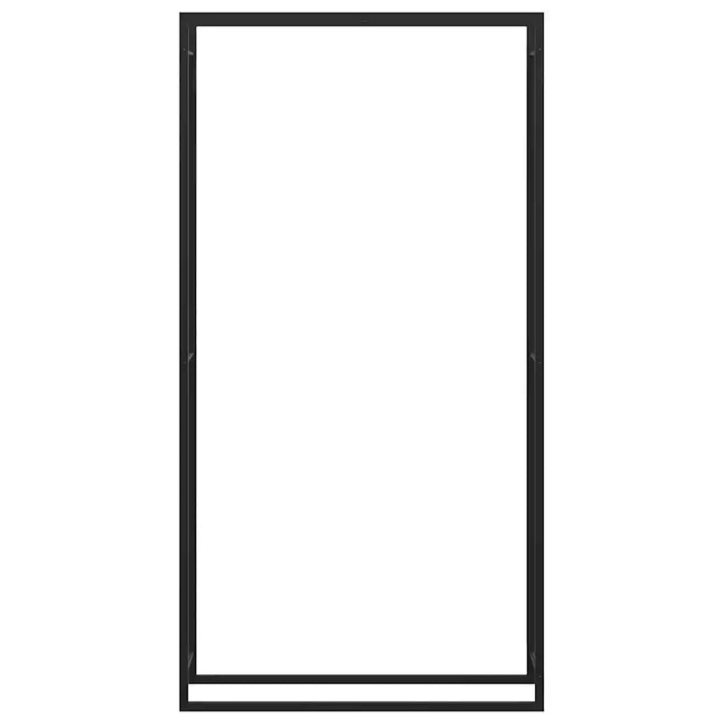 Firewood Rack Matt Black 110x28x214 cm Steel