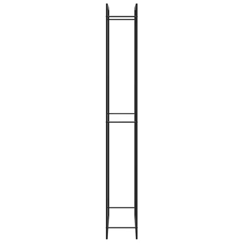 Firewood Rack Matt Black 110x28x214 cm Steel