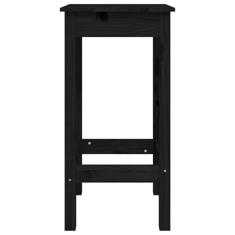 vidaXL Bar Chairs 2 pcs Black 40x40x78 cm Solid Wood Pine