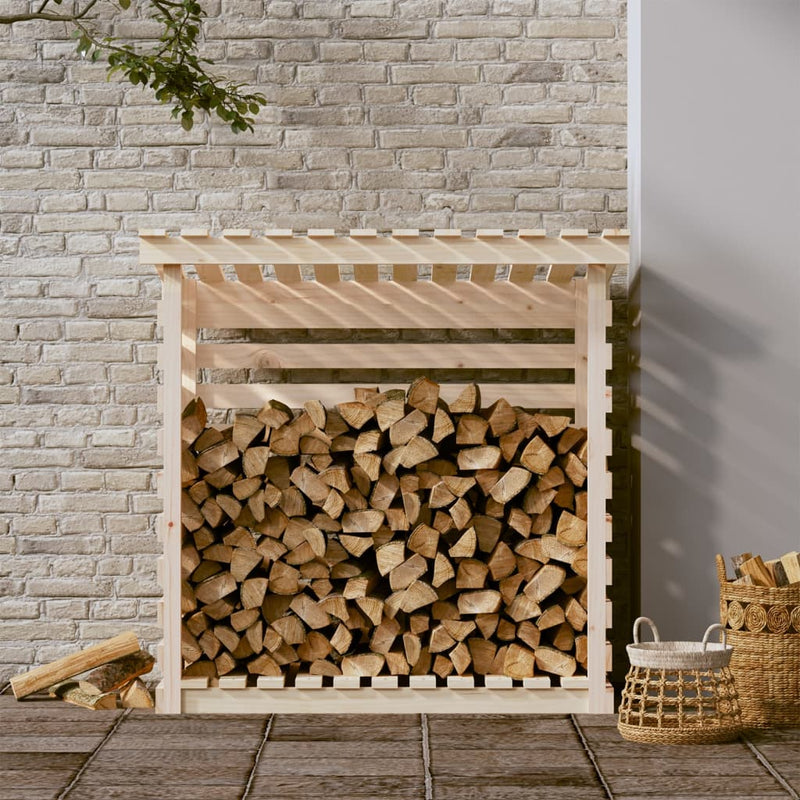 vidaXL Firewood Rack 108x73x108 cm Solid Wood Pine
