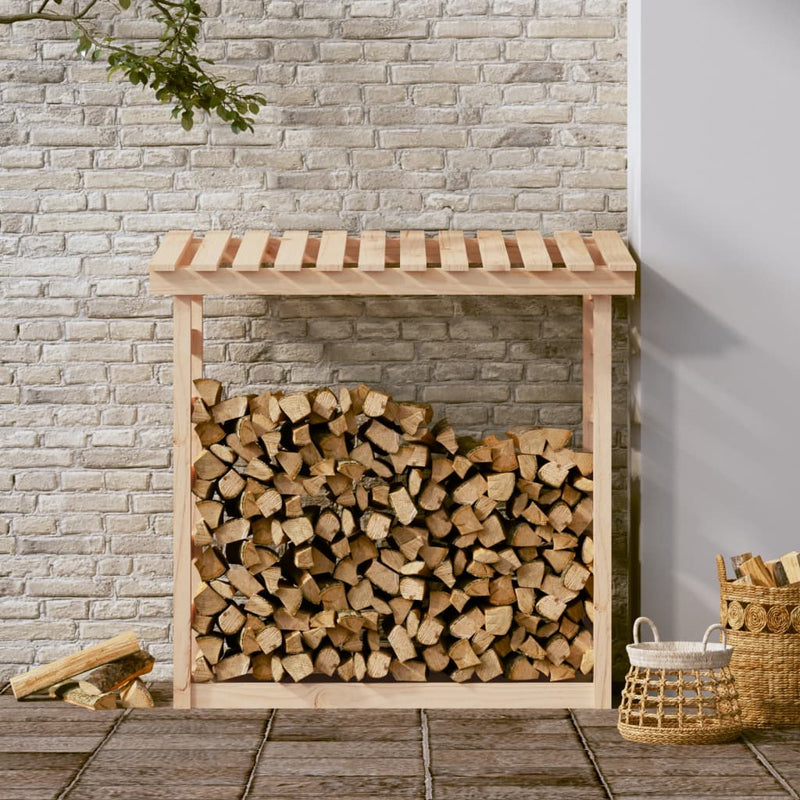 vidaXL Firewood Rack 108x64.5x110 cm Solid Wood Pine