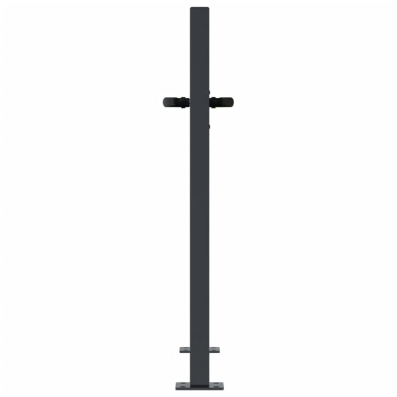 vidaXL Garden Gate Anthracite 100x75 cm Steel Tree Design