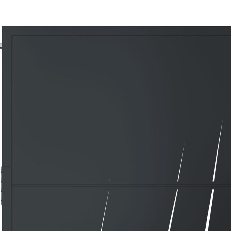vidaXL Garden Gate Anthracite 100x100 cm Steel Grass Design