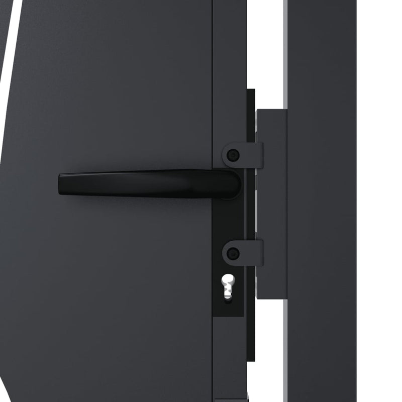 vidaXL Garden Gate Anthracite 100x100 cm Steel Grass Design