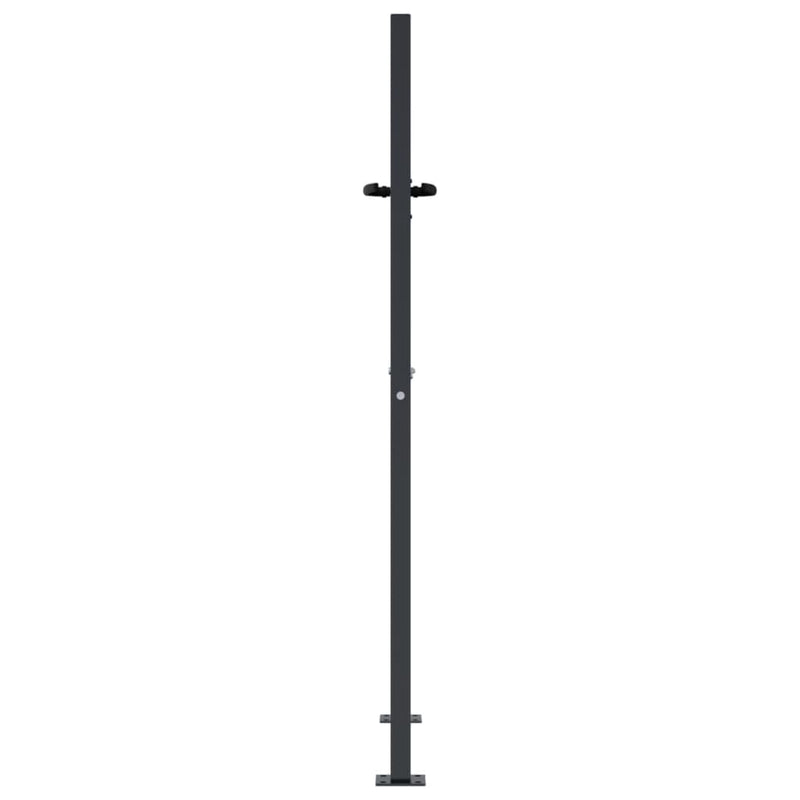 vidaXL Garden Gate Anthracite 100x150 cm Steel Grass Design