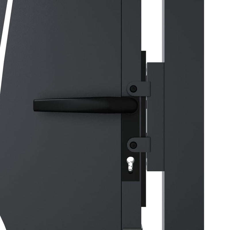 vidaXL Garden Gate Anthracite 100x175 cm Steel Grass Design