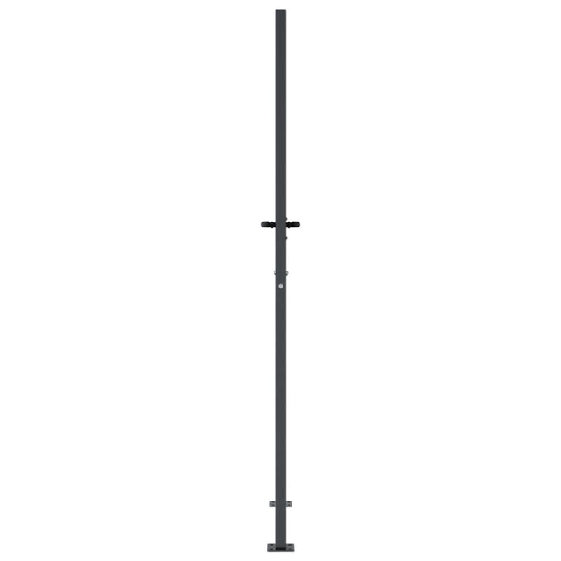 vidaXL Garden Gate Anthracite 100x200 cm Steel Grass Design