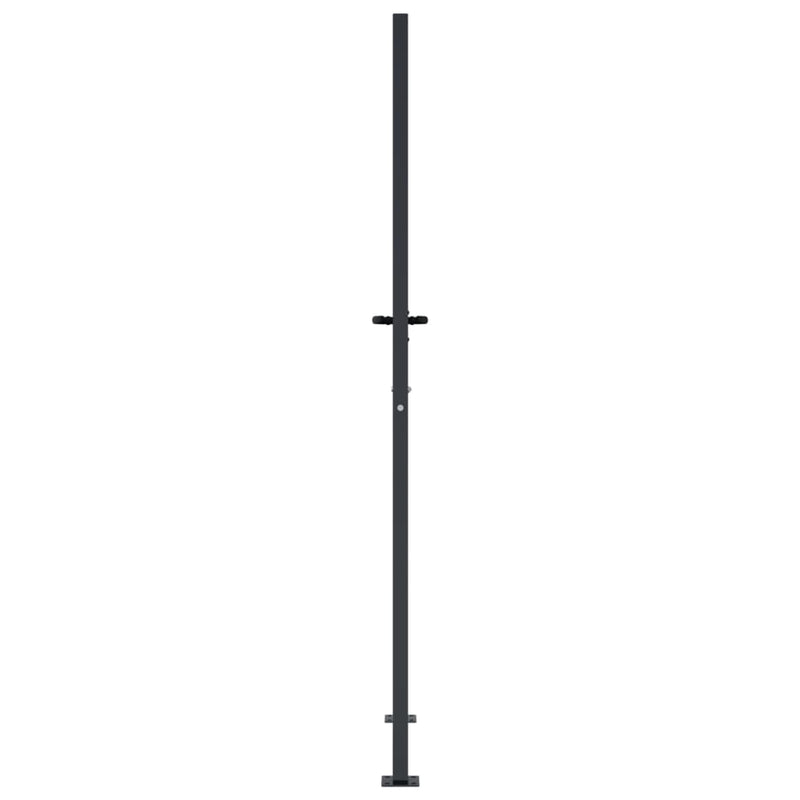 vidaXL Garden Gate Anthracite 100x175 cm Steel Bamboo Design
