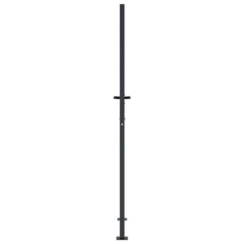 vidaXL Garden Gate Anthracite 100x200 cm Steel Bamboo Design