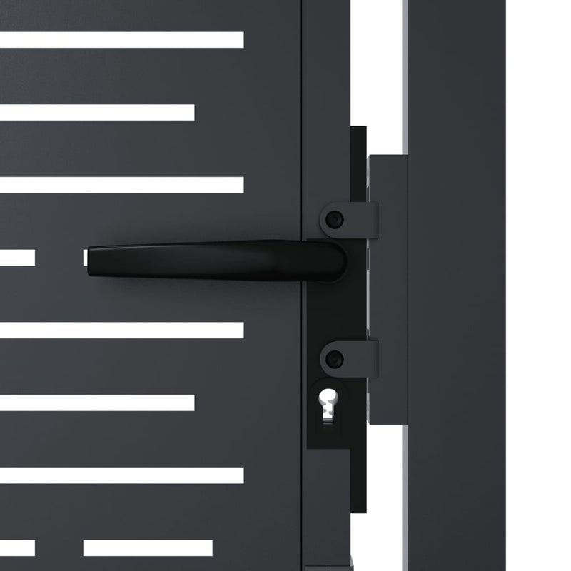 vidaXL Garden Gate Anthracite 100x125 cm Steel Square Design