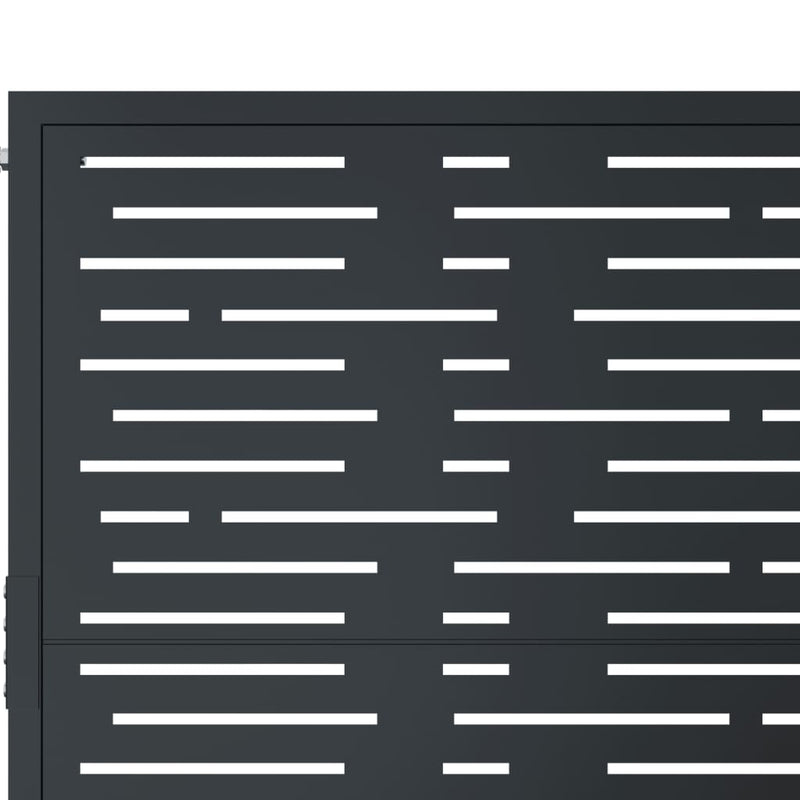 vidaXL Garden Gate Anthracite 100x125 cm Steel Square Design