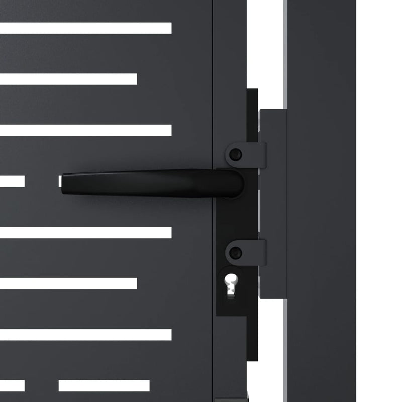 vidaXL Garden Gate Anthracite 100x150 cm Steel Square Design