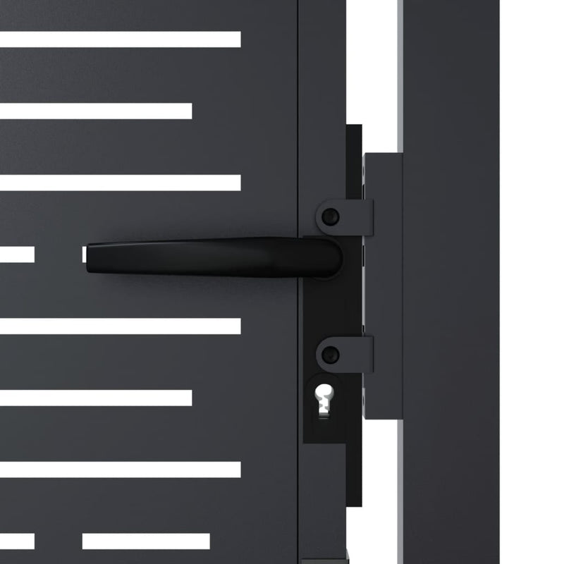 vidaXL Garden Gate Anthracite 100x175 cm Steel Square Design