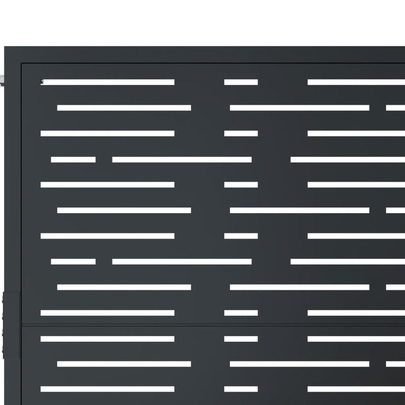 vidaXL Garden Gate Anthracite 100x200 cm Steel Square Design