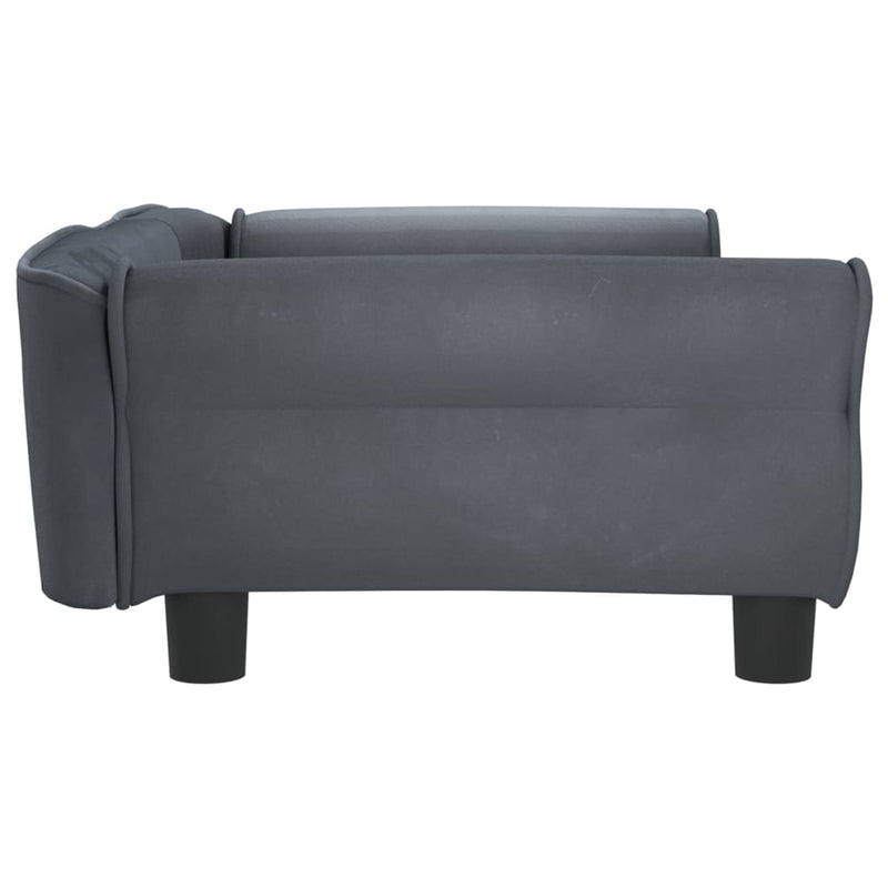 Dog Bed Dark Grey 95x55x30 cm Velvet