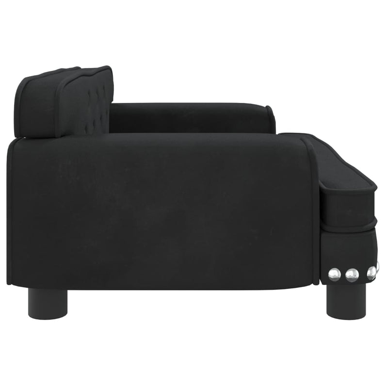 Dog Bed Black 70x45x30 cm Velvet