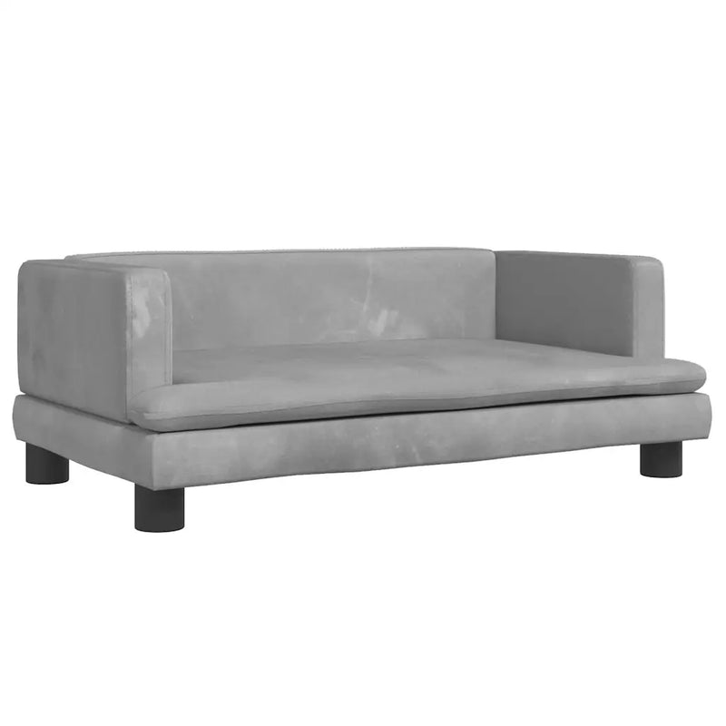 Dog Bed Light Grey 80x45x30 cm Velvet