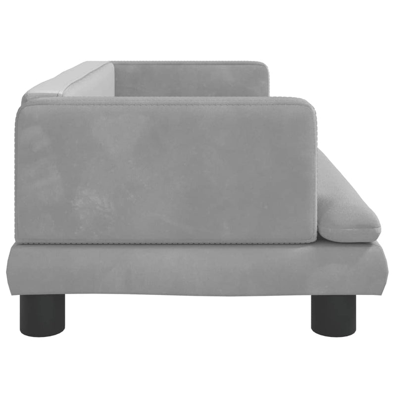 Dog Bed Light Grey 80x45x30 cm Velvet