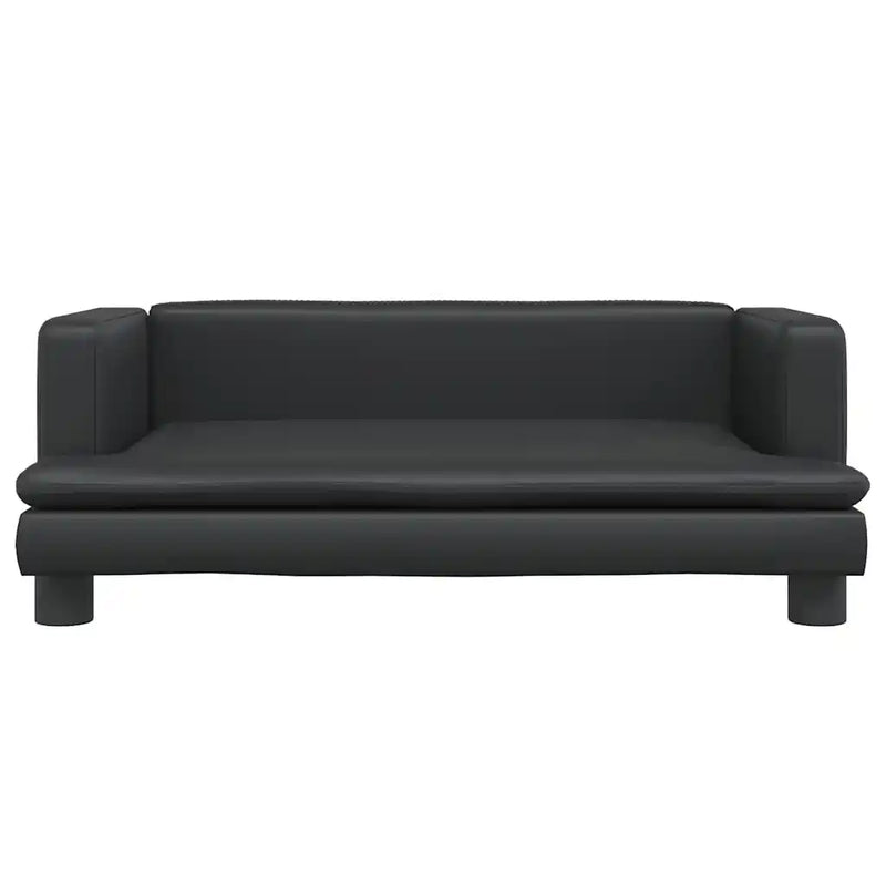 Dog Bed Black 80x45x30 cm Faux Leather
