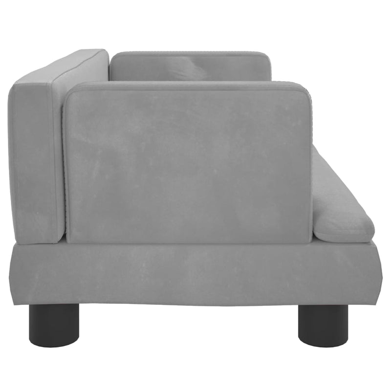 Dog Bed Light Grey 60x40x30 cm Velvet