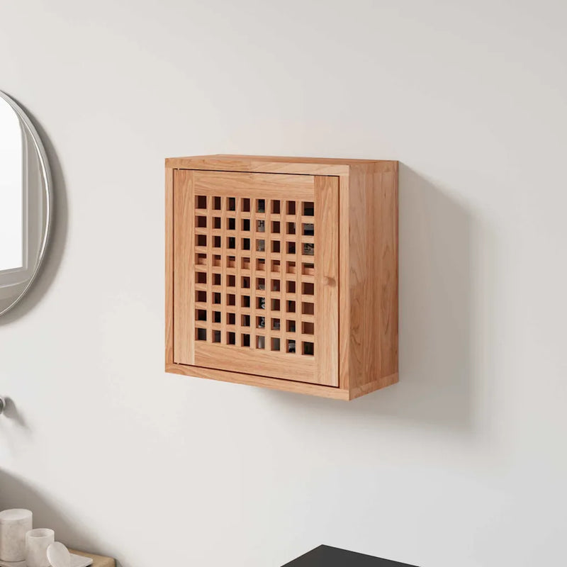 Wall Cabinet 42x18x42 cm Solid Wood Walnut