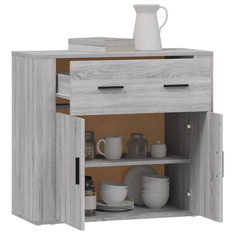 vidaXL Sideboard Grey Sonoma 80x33x70 cm Engineered Wood