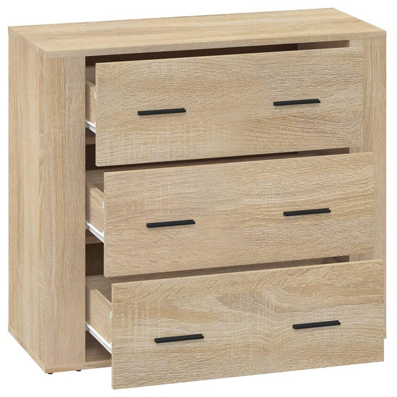 vidaXL Sideboard Sonoma Oak 80x33x70 cm Engineered Wood