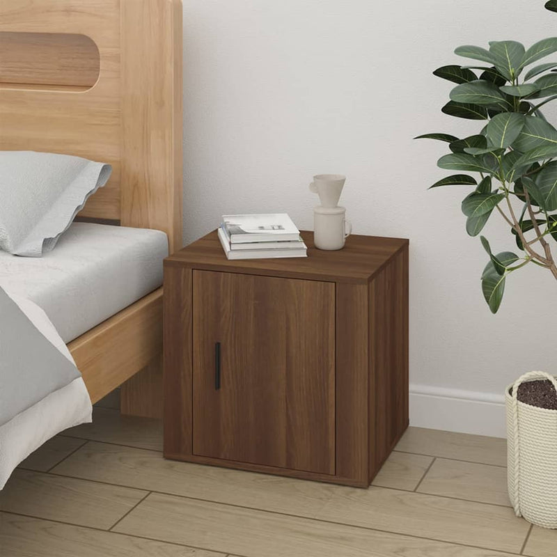 vidaXL Bedside Cabinets 2 pcs Brown Oak 50x39x47 cm