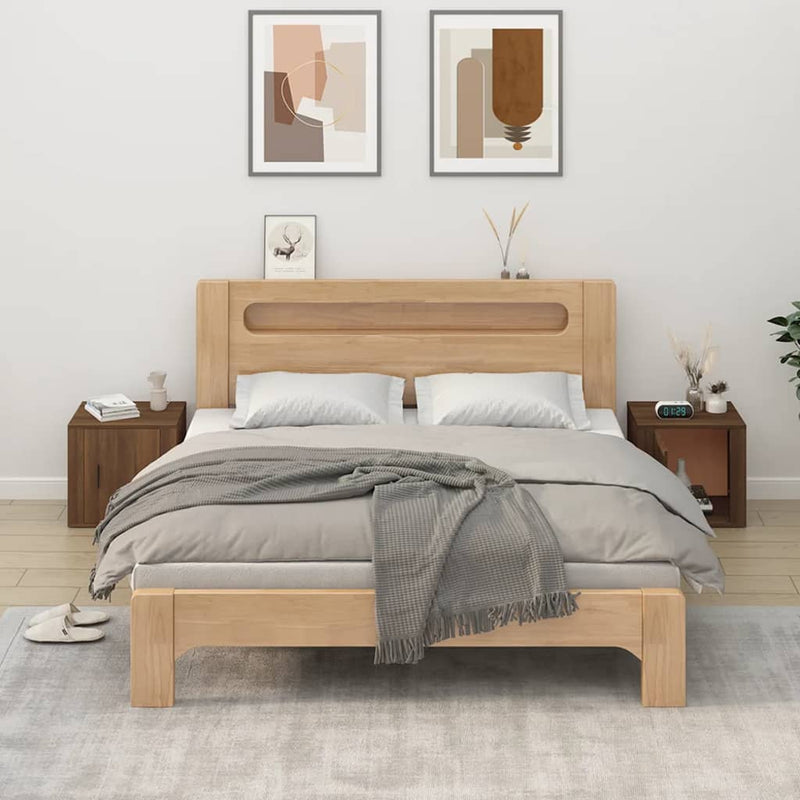 vidaXL Bedside Cabinets 2 pcs Brown Oak 50x39x47 cm