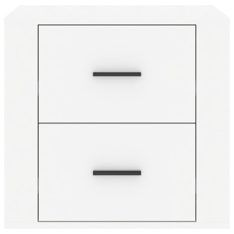 vidaXL Bedside Cabinet High Gloss White 50x39x47 cm